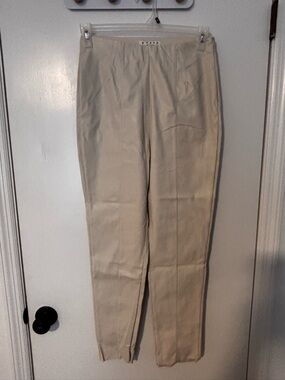 HYFVE Cream Faux Leather Pants